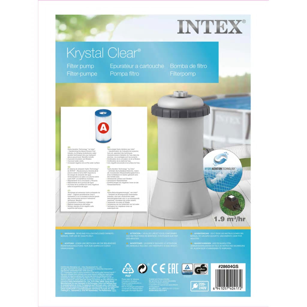 Intex Pompa z filtrem kartridżowym, 2271 L/h, 28604GS