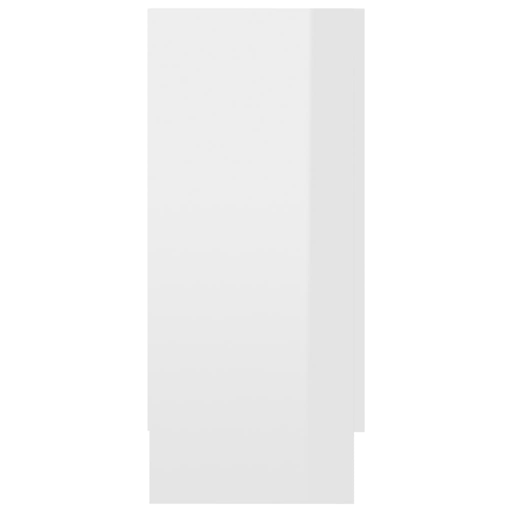 vidaXL Witryna na wysoki połysk, biała, 120x30,5x70 cm