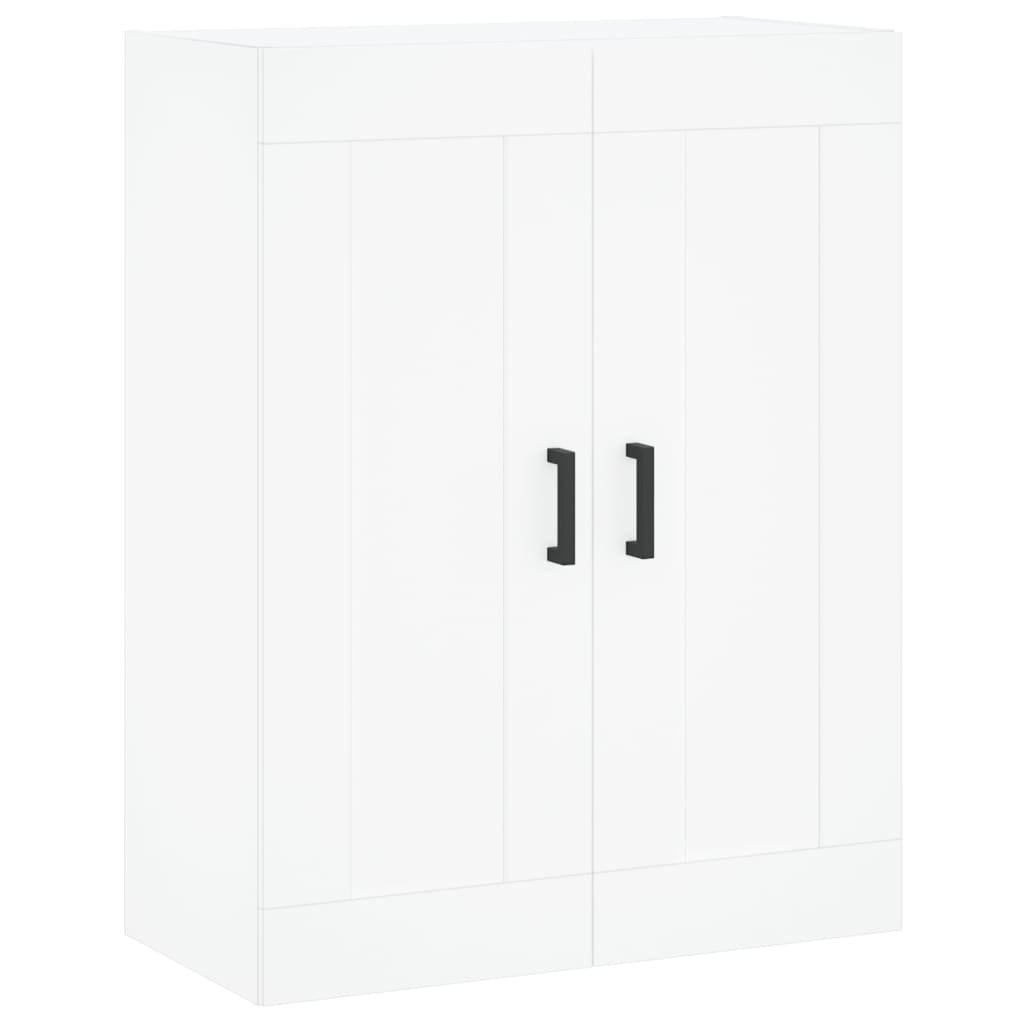 vidaXL Witrynka, biała, 69,5x34x180 cm, materiał drewnopochodny