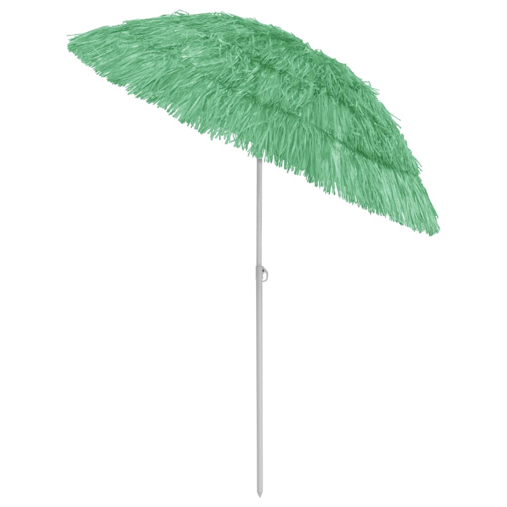 vidaXL Parasol plażowy w hawajskim stylu, zielony, 180 cm