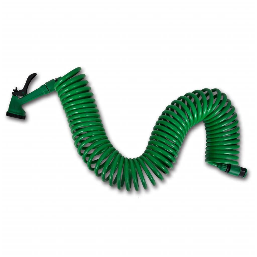 vidaXL Elastyczny, spiralny wąż ogrodowy z dyszami rozpylającymi 15 m