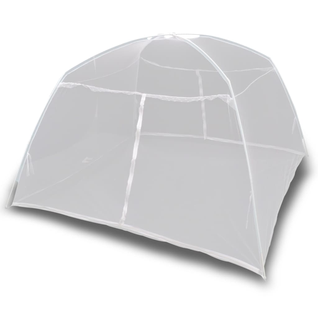 vidaXL Moskitiera namiotowa, 200x120x130 cm, włókno szklane, biała