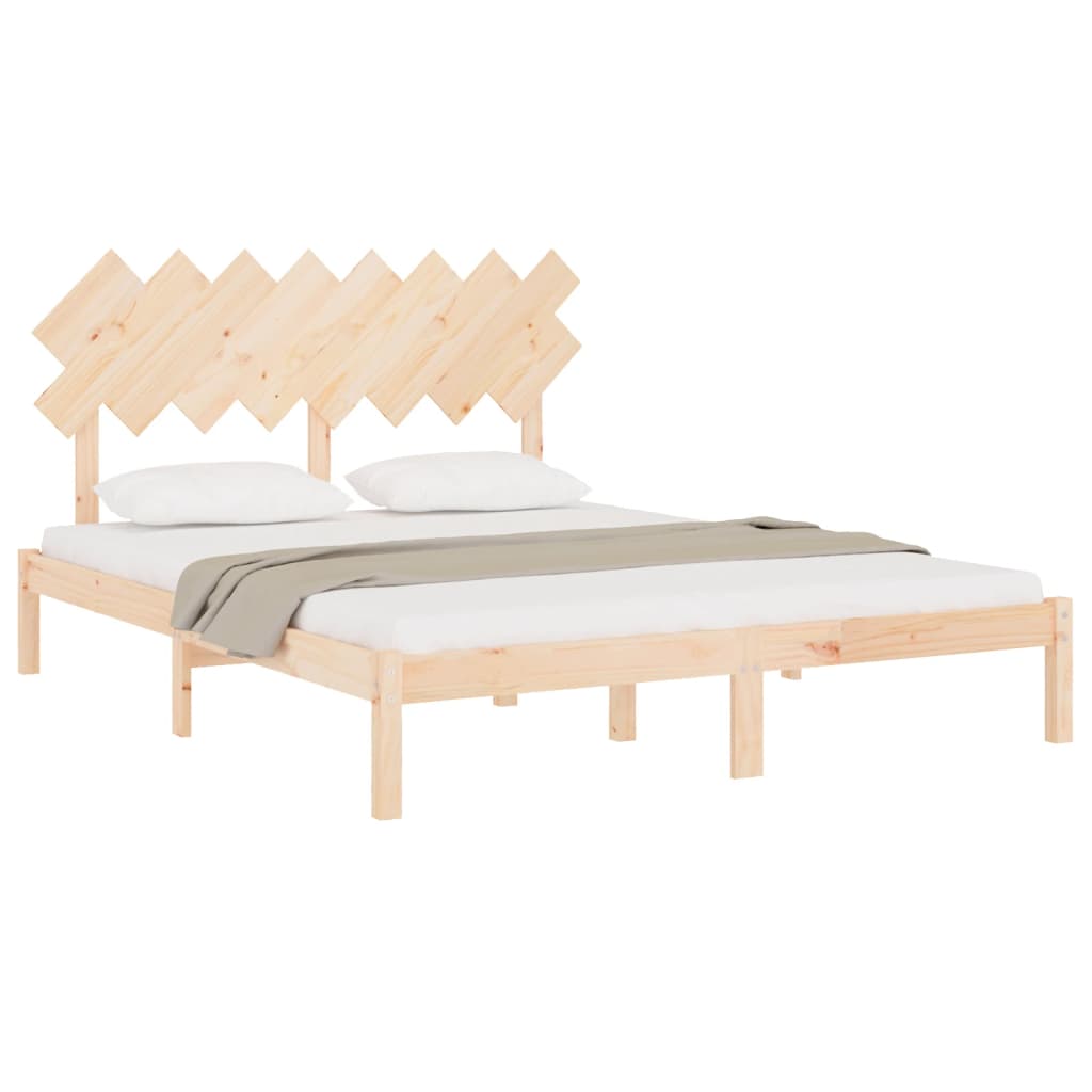 vidaXL Rama łóżka, 160x200 cm, lite drewno