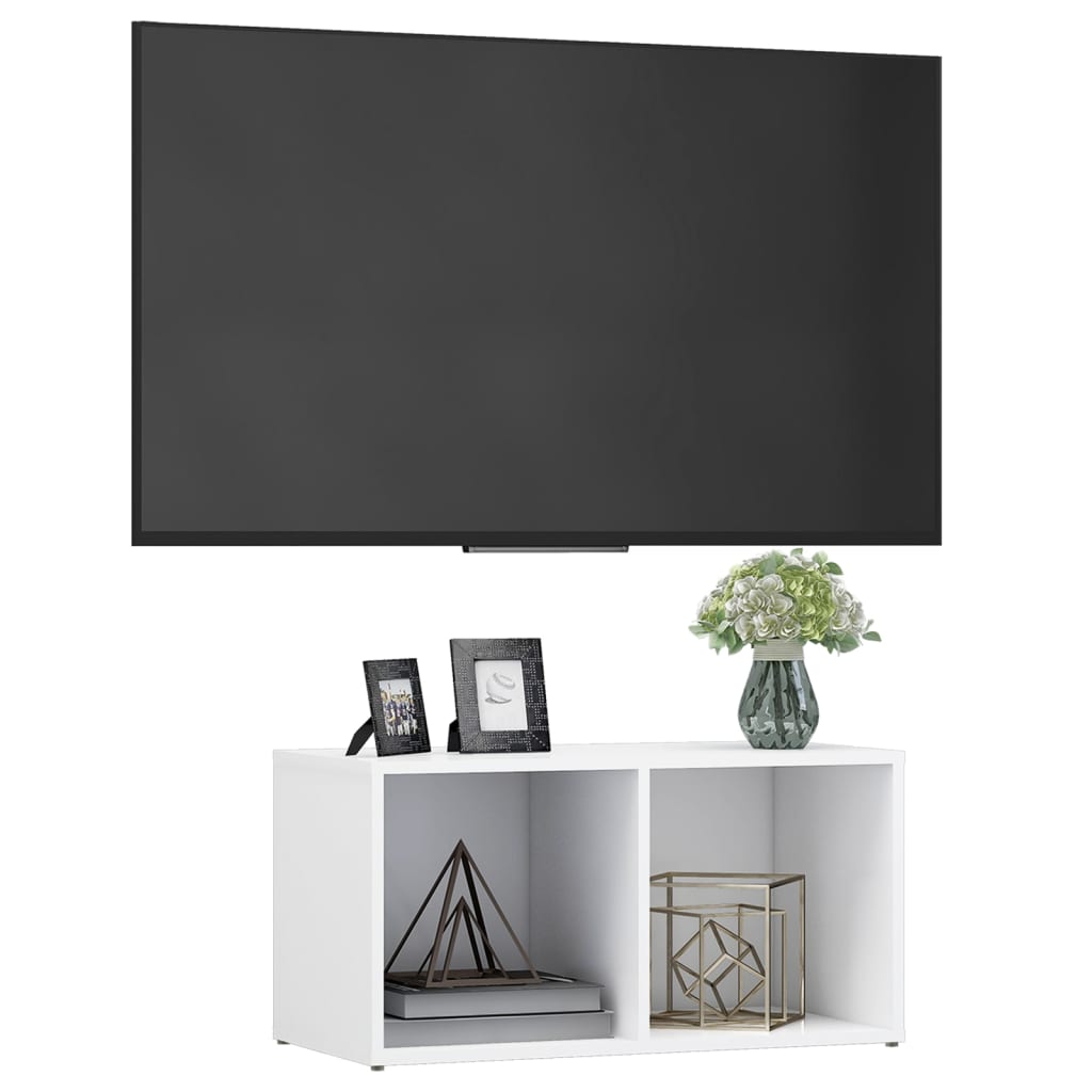 vidaXL Szafka pod TV, biała, 72x35x36,5 cm, materiał drewnopochodny