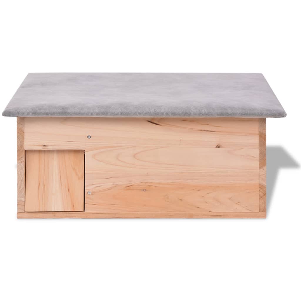 vidaXL Domek dla jeży, 45x33x22 cm, drewniany