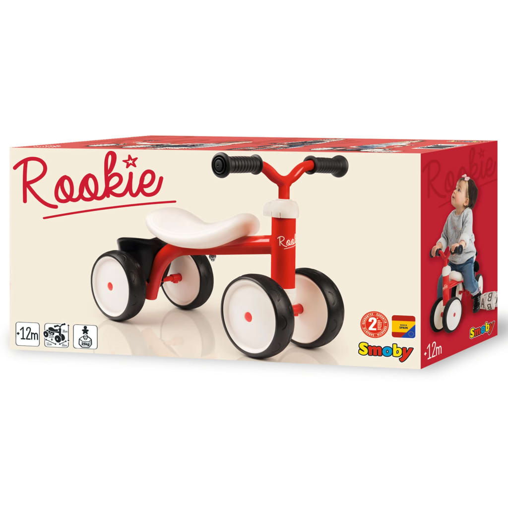 Smoby Jeździk-rowerek Rookie, czerwony