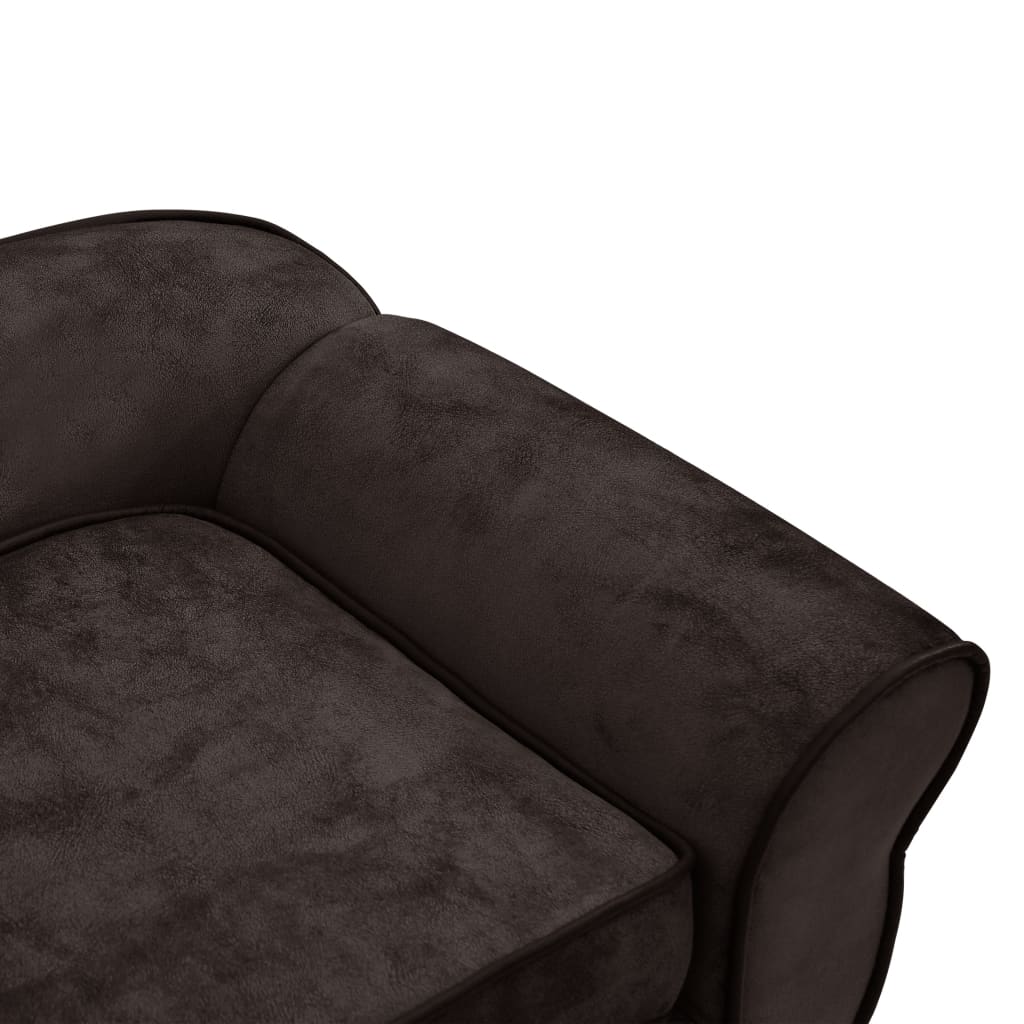 vidaXL Sofa dla psa, brązowa, 72x45x30 cm, pluszowa