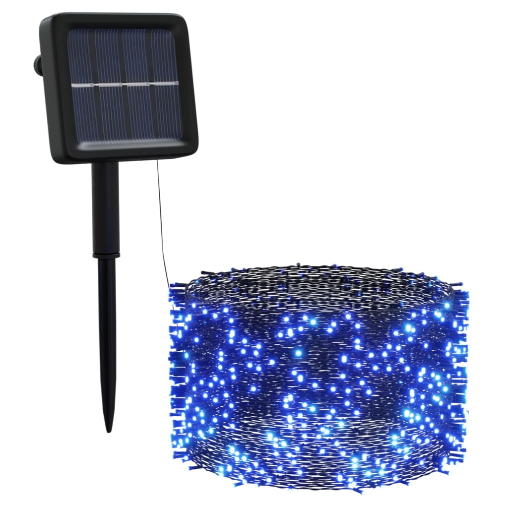 vidaXL Solarne lampki dekoracyjne, 5 szt., 5x200 LED, niebieskie
