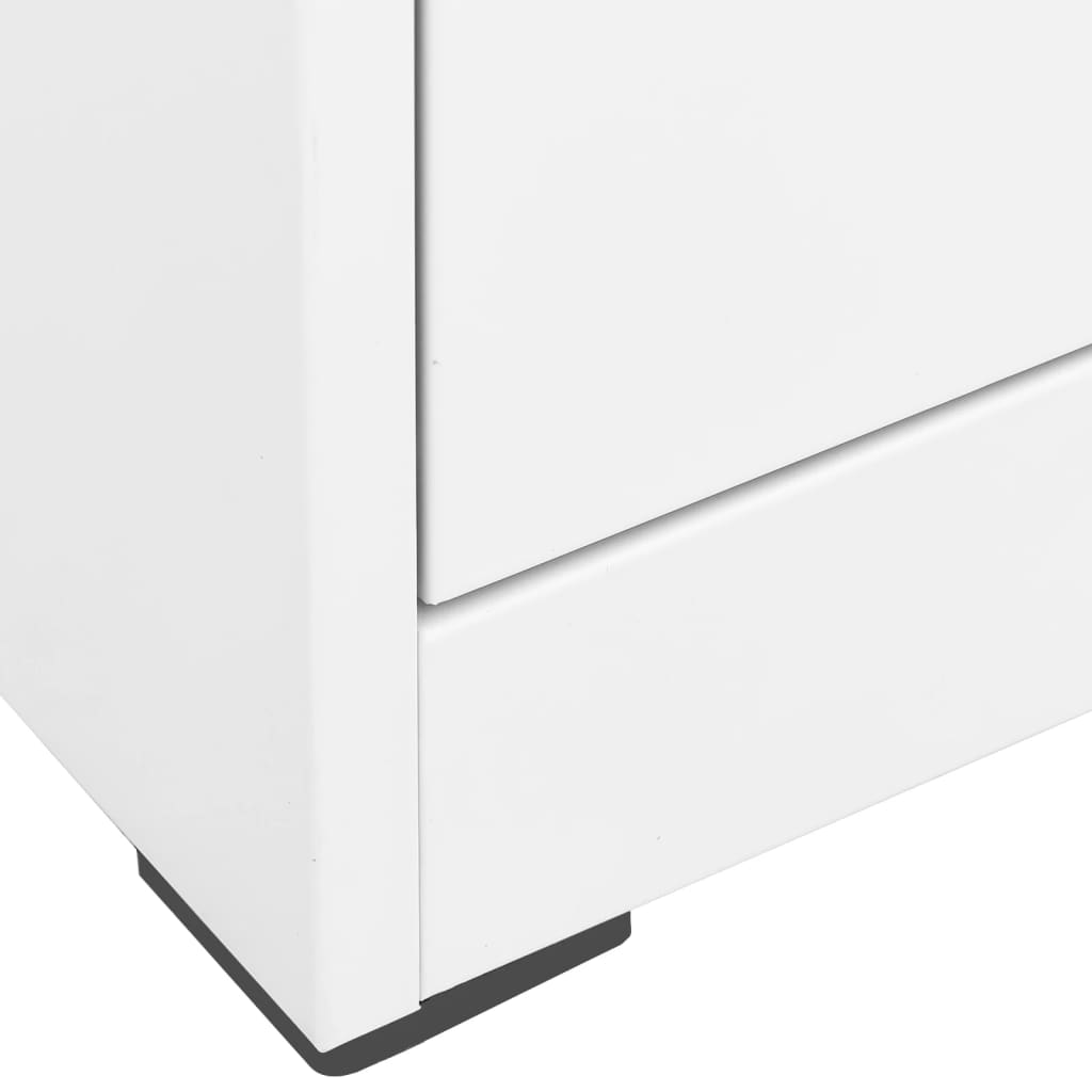vidaXL Szafka kartotekowa, biała, 46x62x72,5 cm, stalowa
