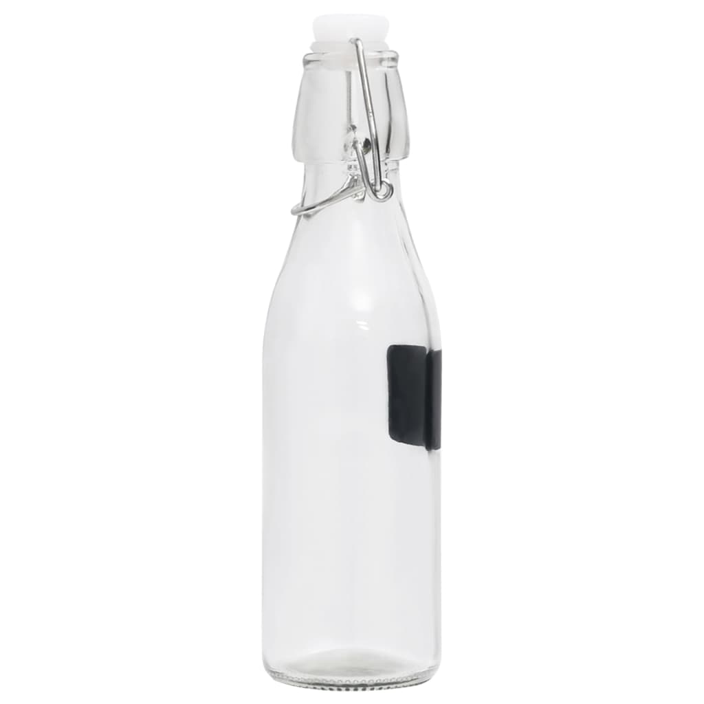 vidaXL Szklane butelki okrągłe z zamknięciem pałąkowym, 6 szt., 250 ml