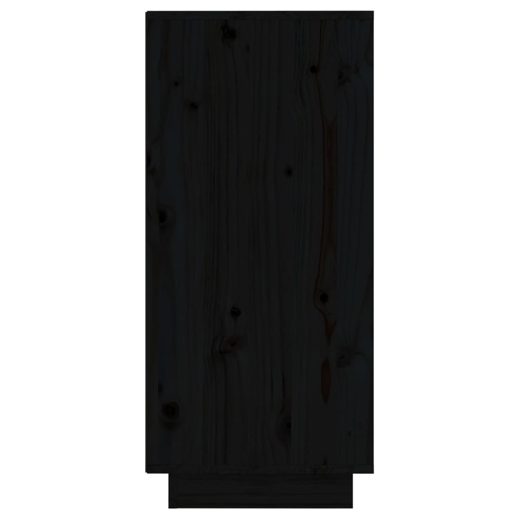 vidaXL Szafka, czarna, 31,5 x 34 x 75 cm, lite drewno sosnowe