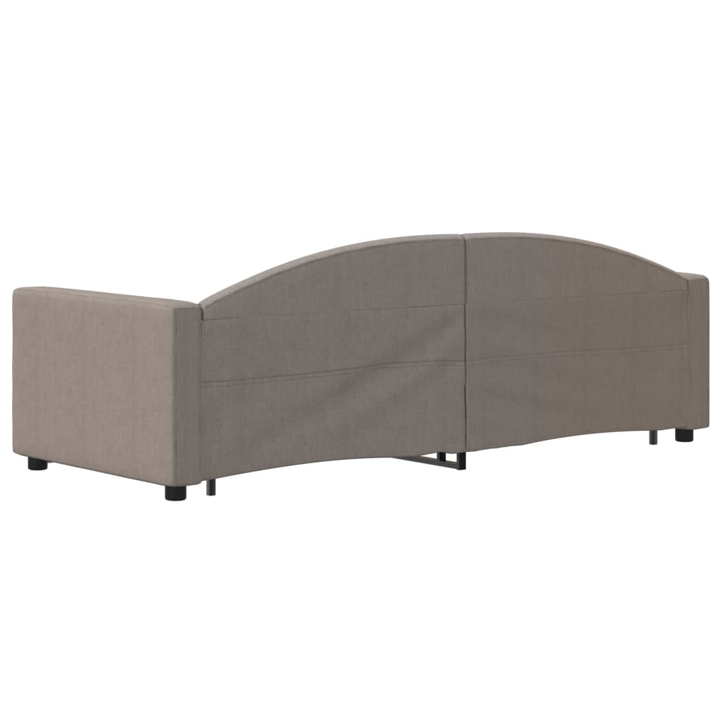 vidaXL Sofa rozsuwana z szufladami, taupe, 80x200 cm, tkanina