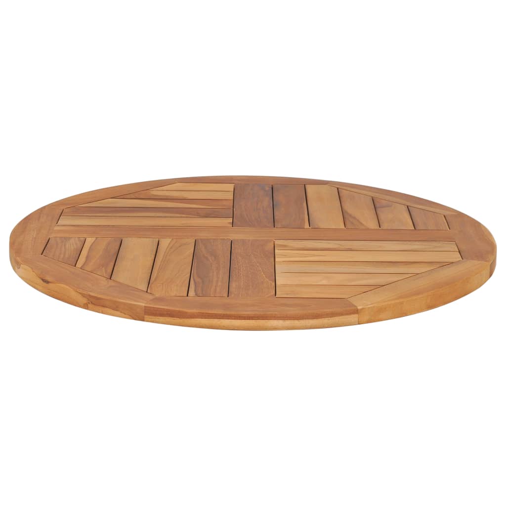 vidaXL Blat stołu, lite drewno tekowe, okrągły, 2,5 cm, 70 cm
