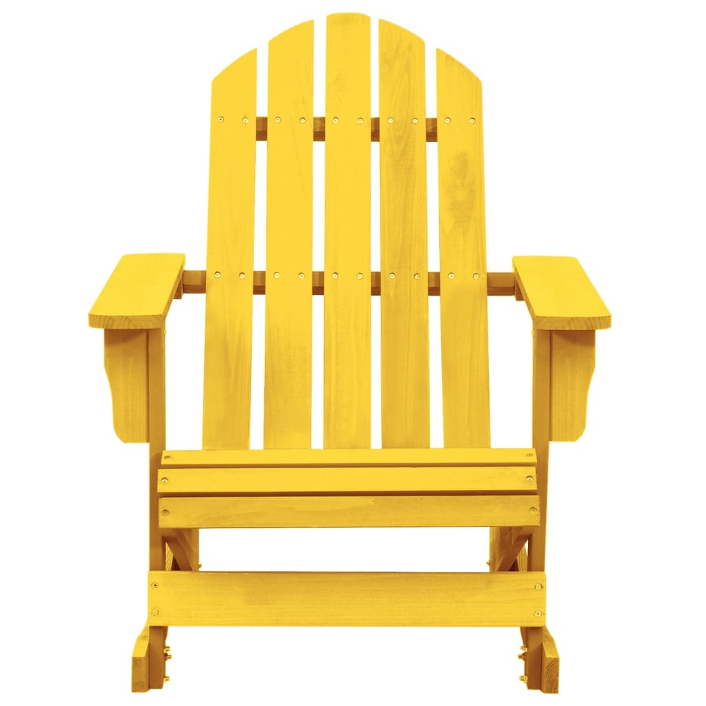 vidaXL Ogrodowy fotel bujany Adirondack, lite drewno jodłowe, żółte