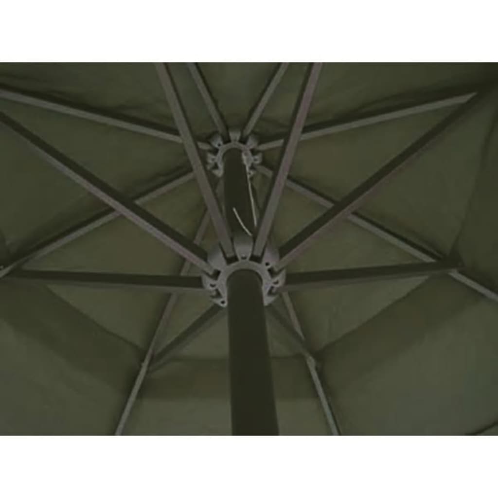 vidaXL Parasol z aluminium, 500 cm, zielony