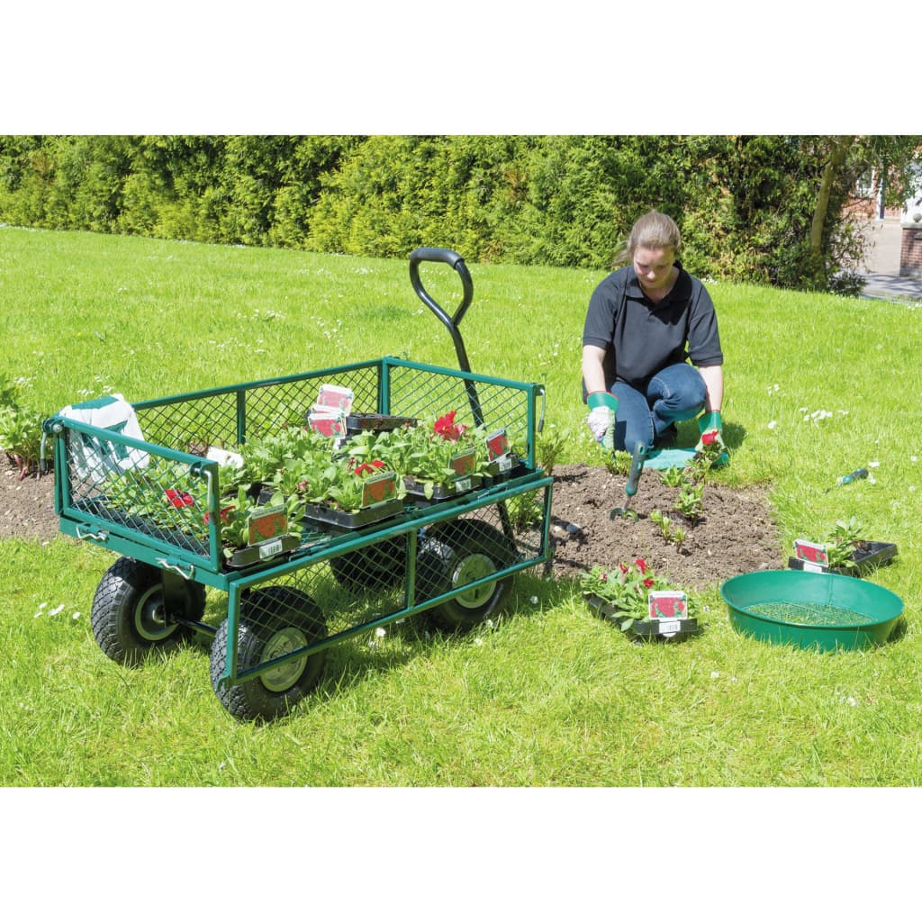 Draper Tools Wózek ogrodniczy, stalowy 86,5x46,5x21 cm, zielono-czarny