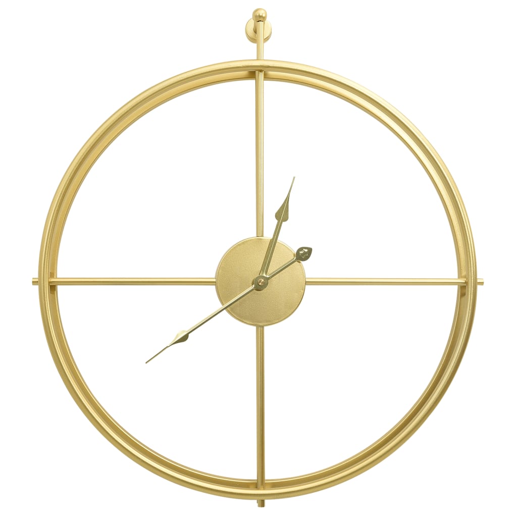 vidaXL Zegar ścienny, złoty, 52 cm, żelazo