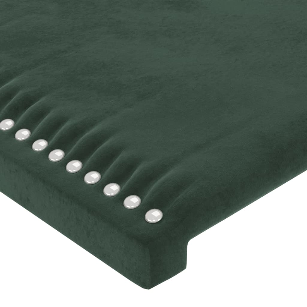 vidaXL Zagłówki do łóżka, 4 szt, ciemnozielone, 72x5x78/88 cm, aksamit