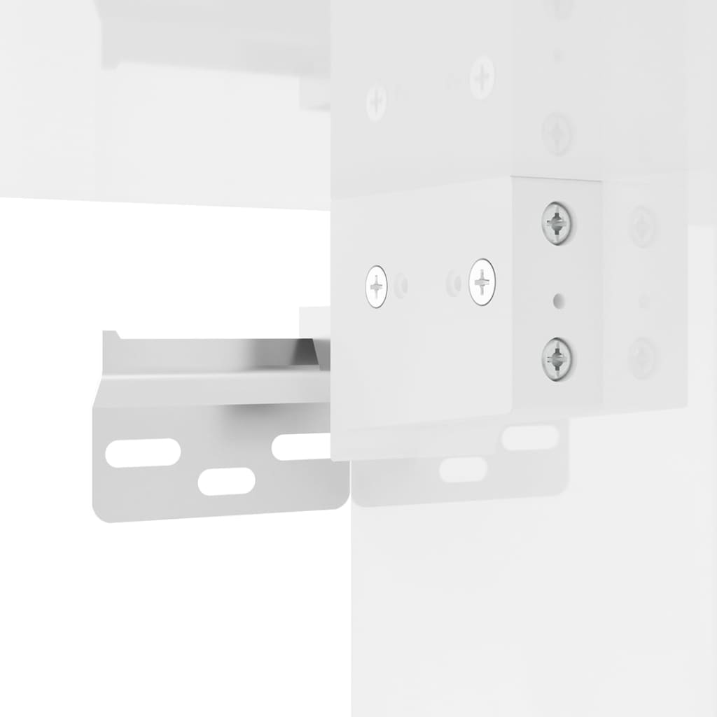 vidaXL Wiszące szafki telewizyjne, 2 szt, białe, połysk, 57x34,5x40 cm