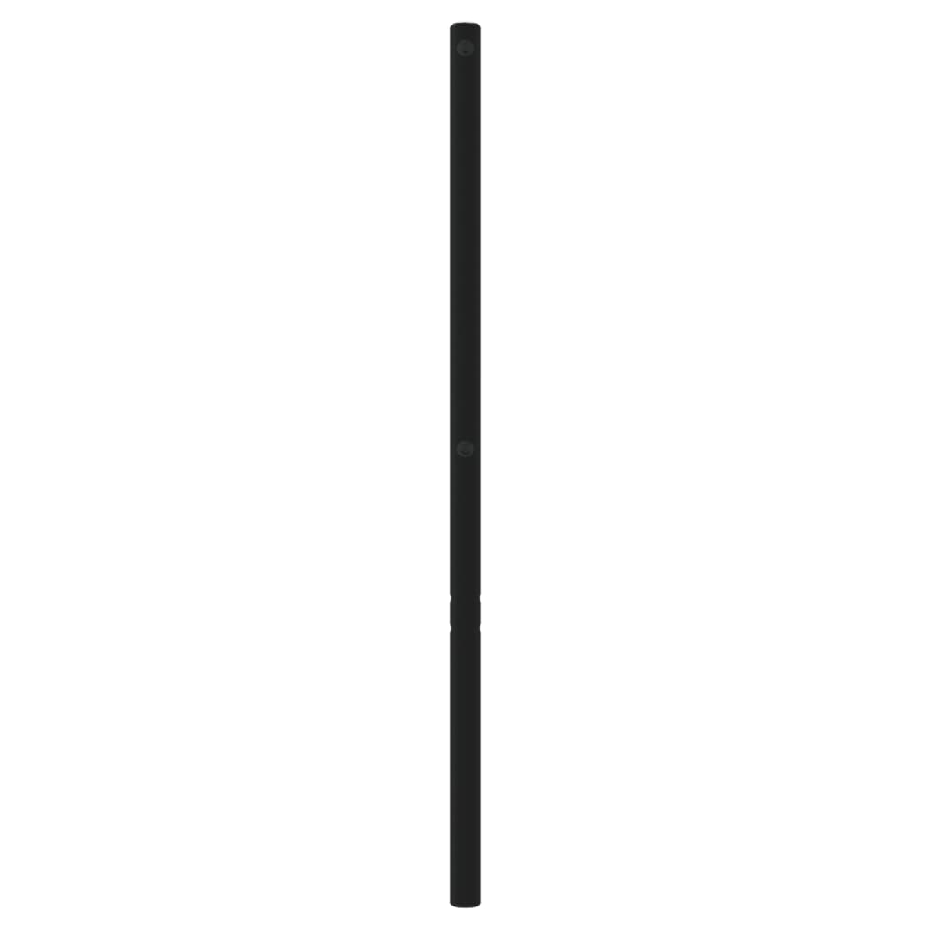 vidaXL Metalowe wezgłowie, czarne, 180 cm