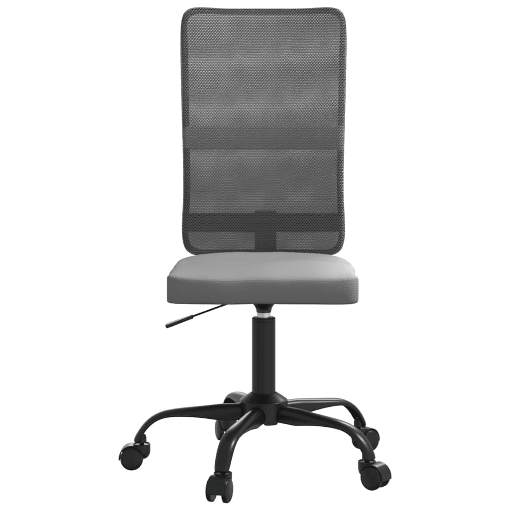 vidaXL Krzesło biurowe z regulowaną wysokością, szare, z siatką