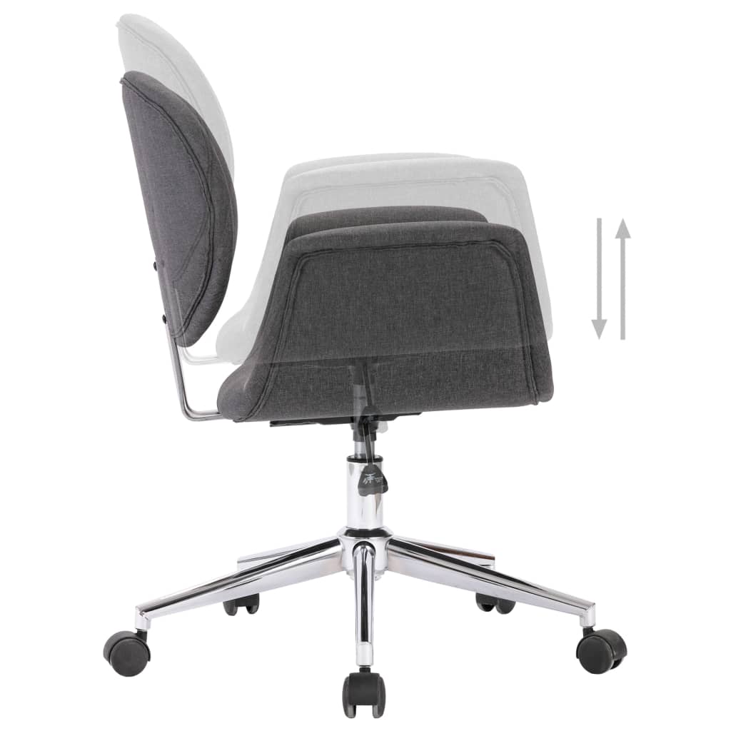 vidaXL Obrotowe krzesła stołowe, 2 szt., szare, obite tkaniną
