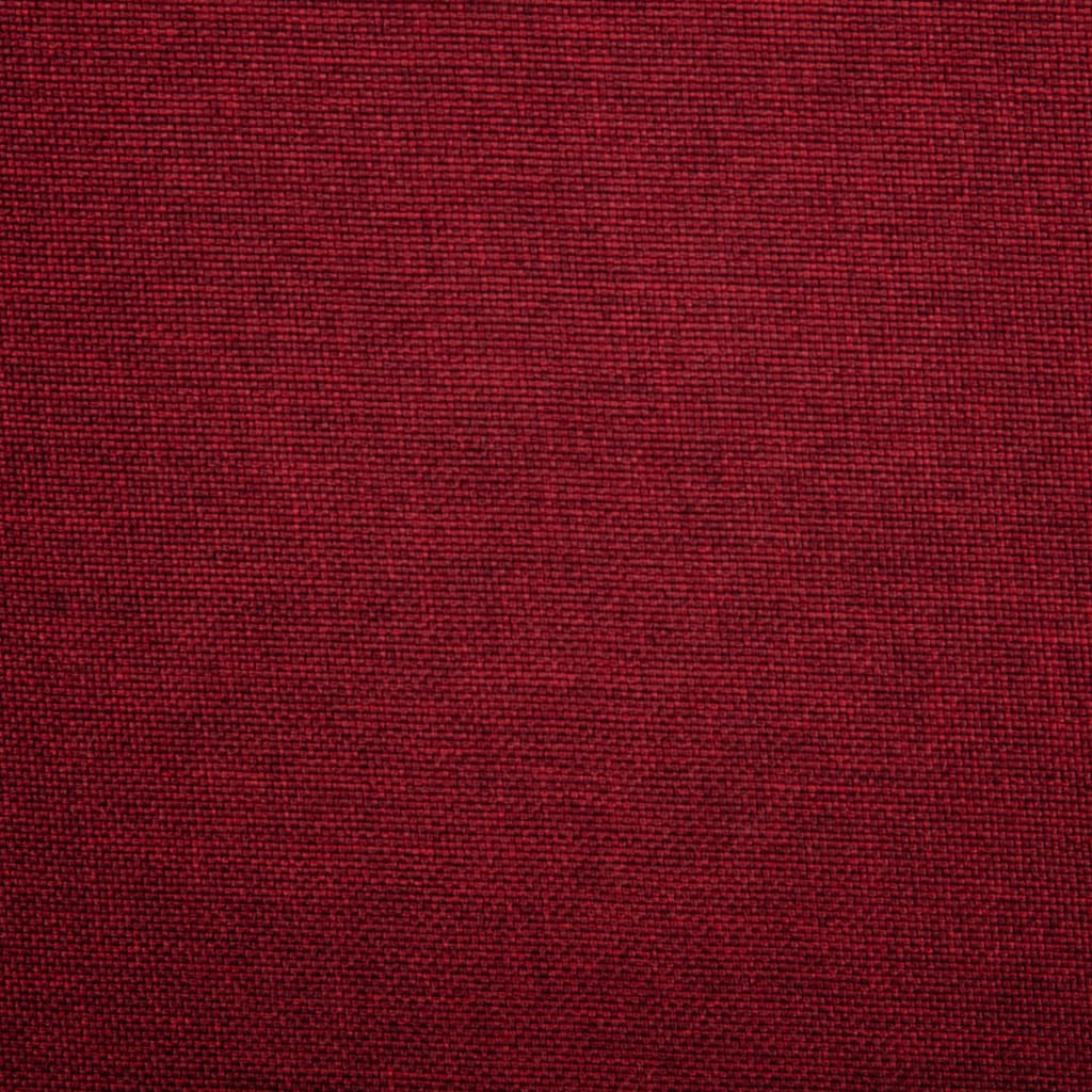 vidaXL Obrotowe krzesło biurowe, czerwone wino, tkanina