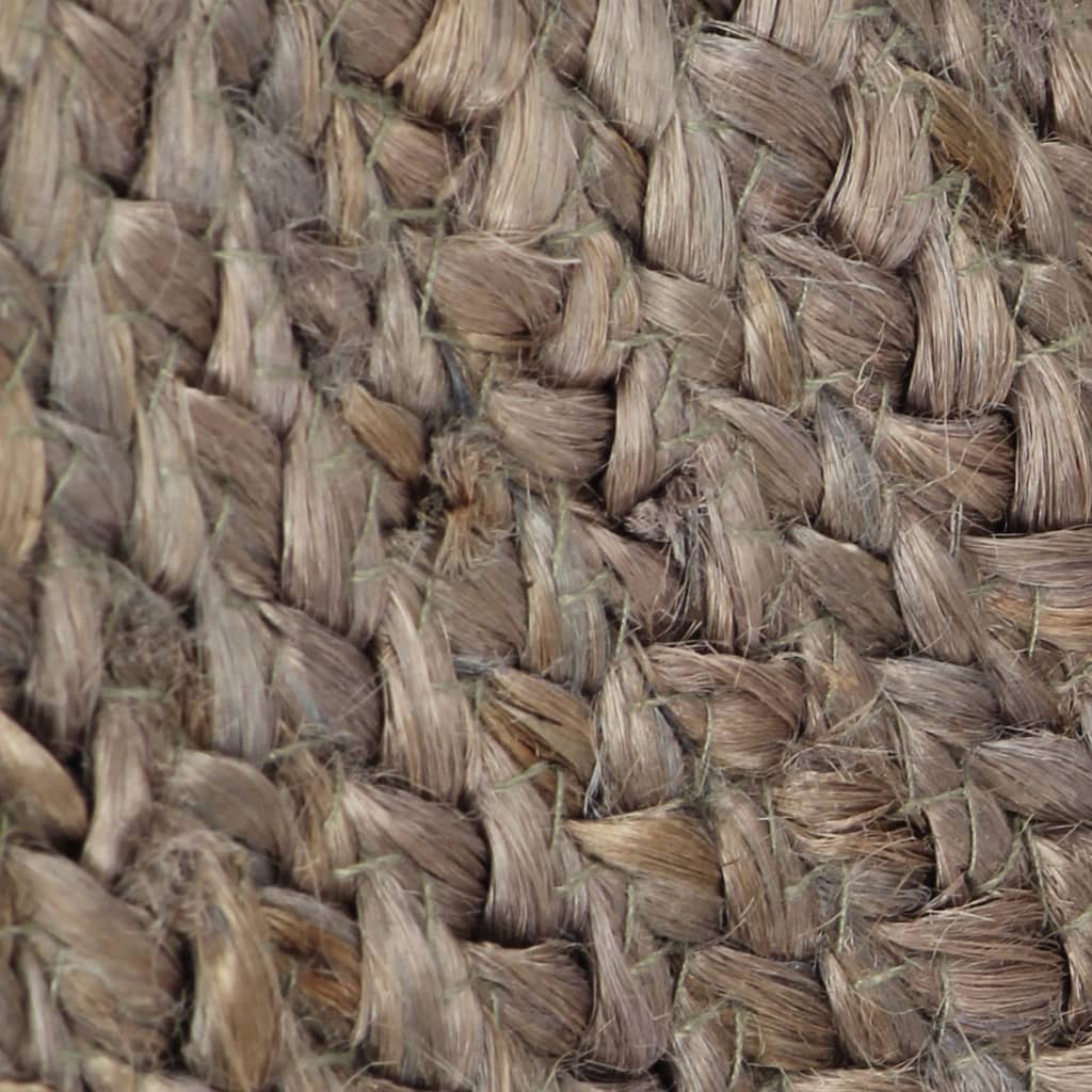 vidaXL Ręcznie robiony dywanik z juty, okrągły, 90 cm, szary
