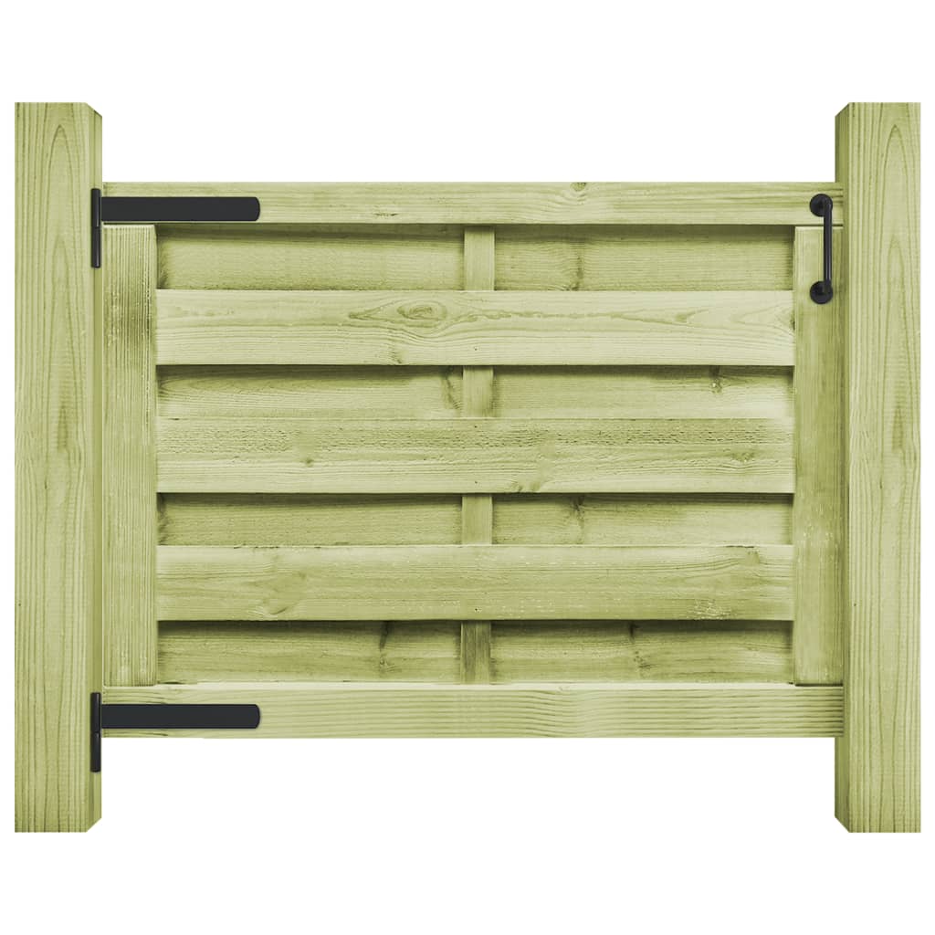 vidaXL Furtka ogrodowa, impregnowana sosna, 100 x 75 cm, zielona