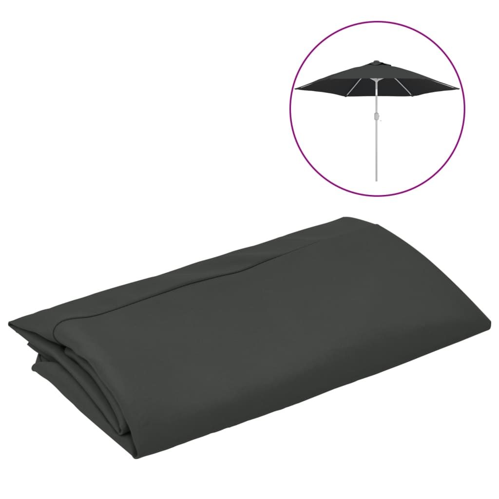 vidaXL Zamienne pokrycie do parasola ogrodowego, antracytowe, 300 cm