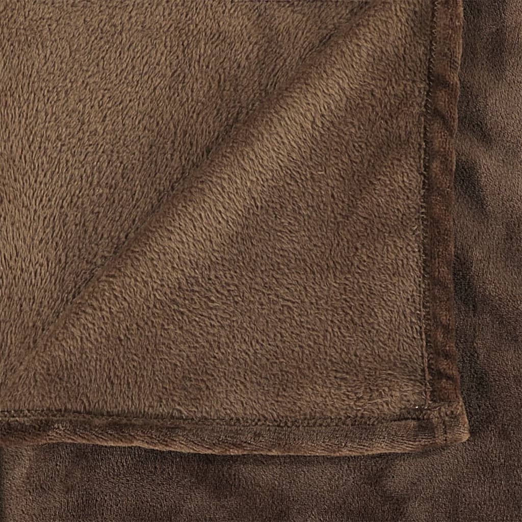vidaXL Koc, brązowy, 130x170 cm, poliester