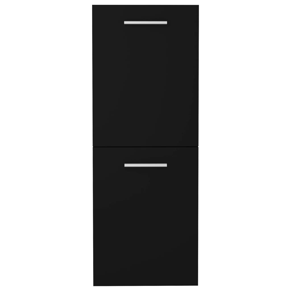vidaXL Szafka łazienkowa, czarna, 30x30x80 cm, płyta wiórowa