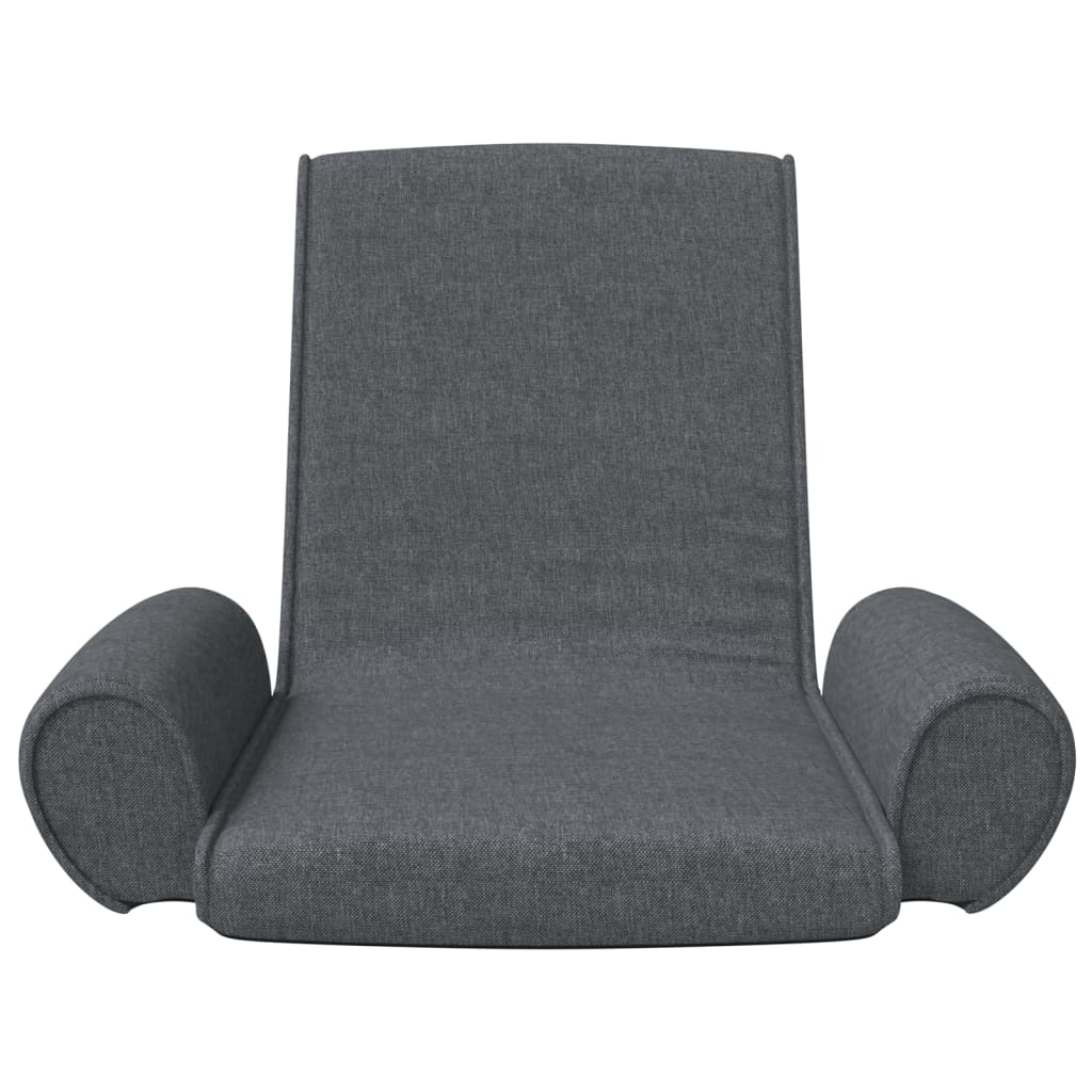 vidaXL Składane krzesło podłogowe, ciemnoszare, obite tkaniną