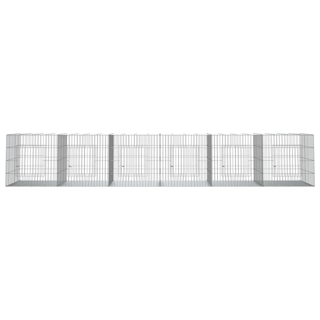 vidaXL Klatka dla królika, 6 paneli, 327x79x54cm, galwanizowane żelazo