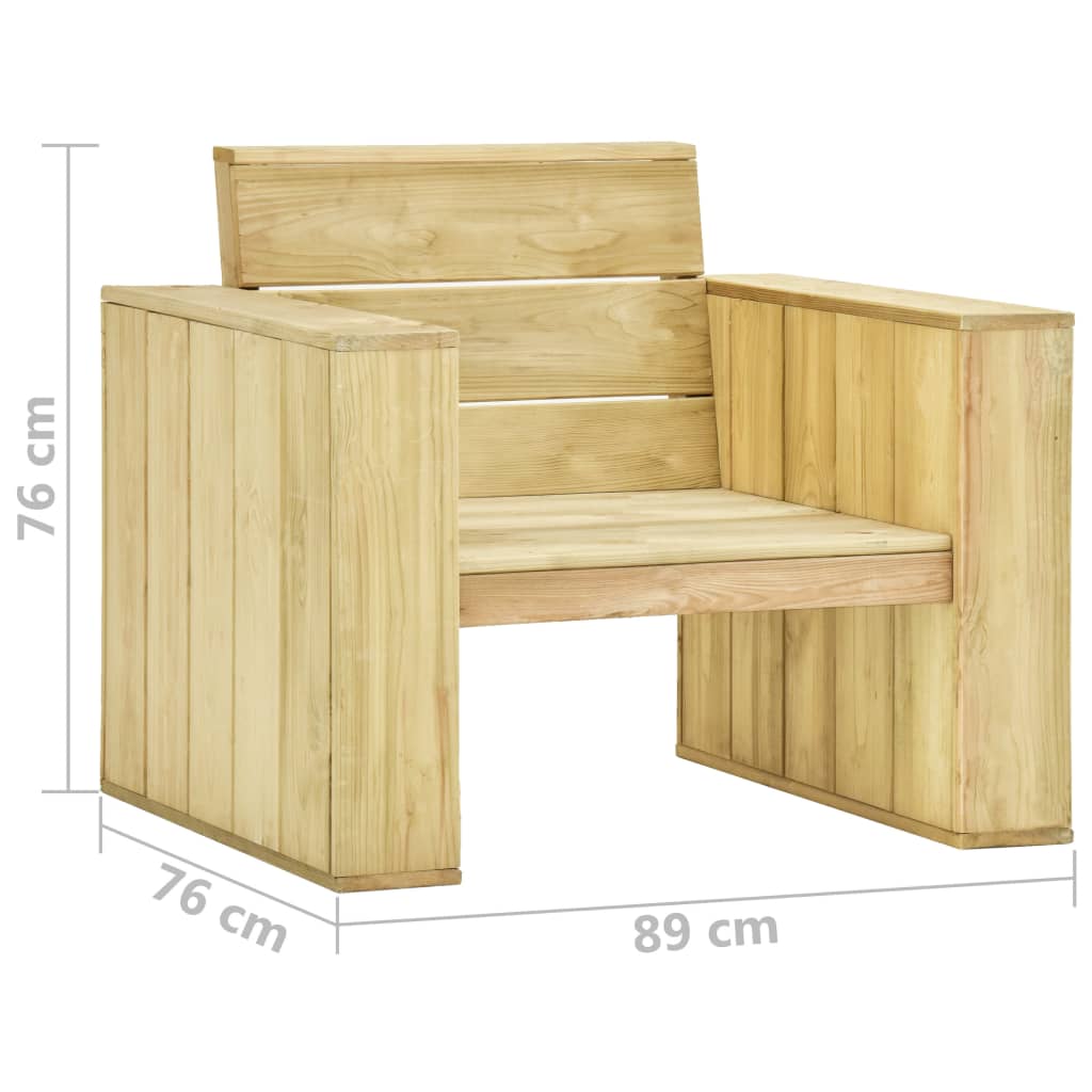 vidaXL Krzesła ogrodowe z beżowymi poduszkami, 2 szt., drewno sosnowe