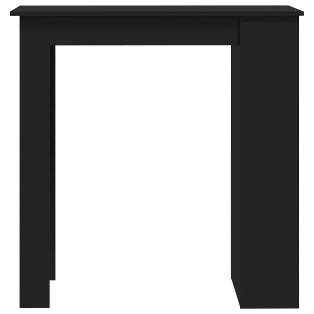 vidaXL Stolik barowy z półkami, czarny, 102x50x103,5 cm, płyta wiórowa