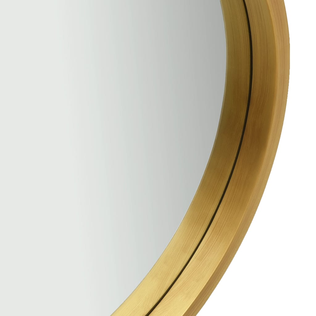 vidaXL Lustro ścienne na pasku, 60 cm, złote