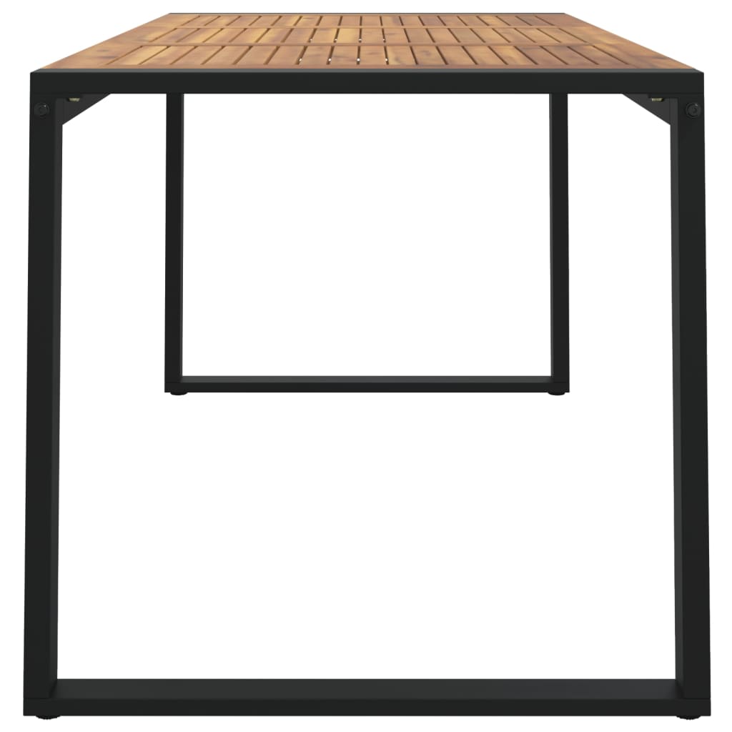 vidaXL Stół ogrodowy z nogami w kształcie U, 140x80x75 cm, akacja