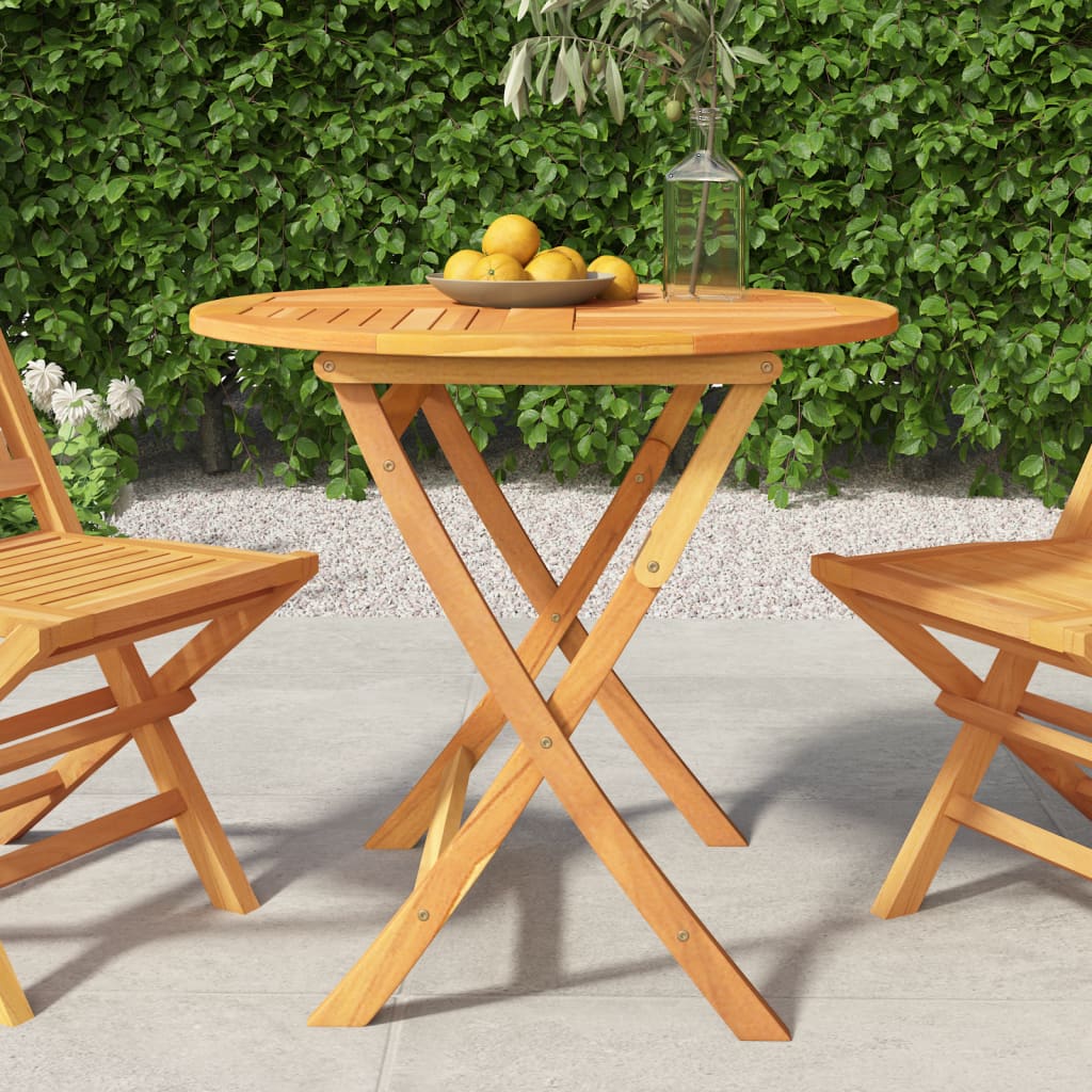 vidaXL Składany stół ogrodowy, 85x76 cm, lite drewno tekowe