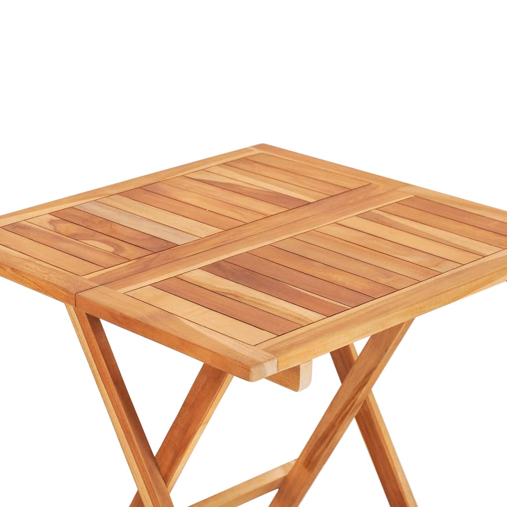 vidaXL 3-cz. zestaw mebli bistro, jasnozielone poduszki, drewno tekowe