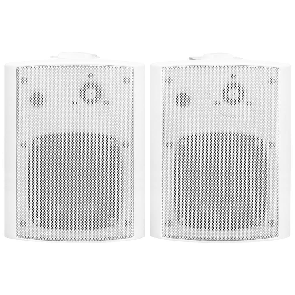 vidaXL Głośniki stereo do montażu na ścianie, 2 szt., białe, 100 W