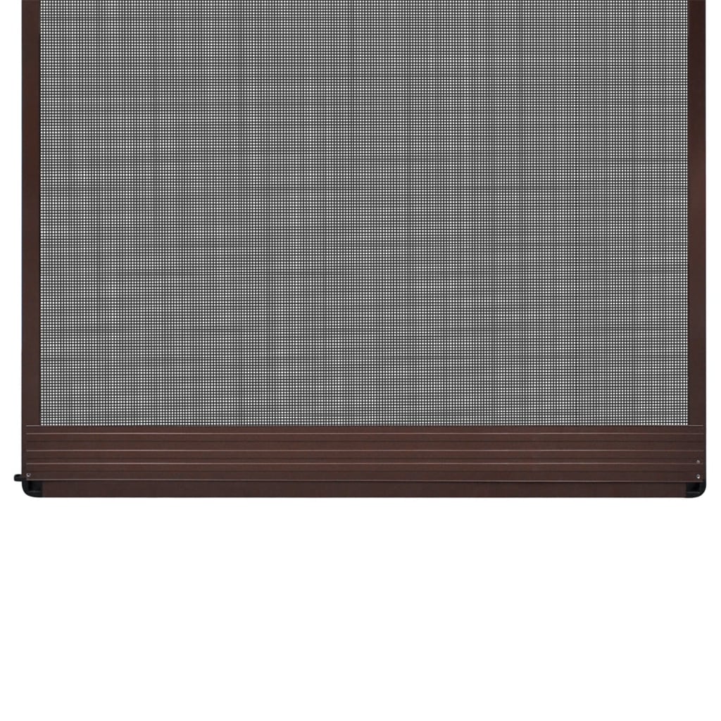 vidaXL Moskitiera na drzwi z brązową ramą, 100 x 215 cm