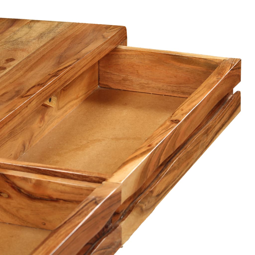 vidaXL Konsola z drewna akacjowego, żłobione szuflady, 118x30x80 cm