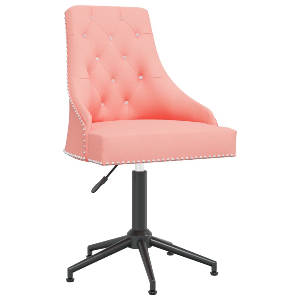 vidaXL Obrotowe krzesło stołowe, różowe, tapicerowane aksamitem