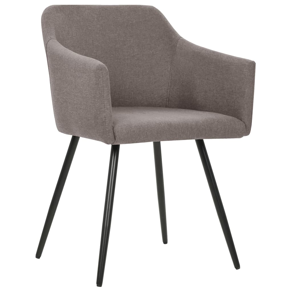 vidaXL Krzesła stołowe, 6 szt., kolor taupe, tapicerowane tkaniną