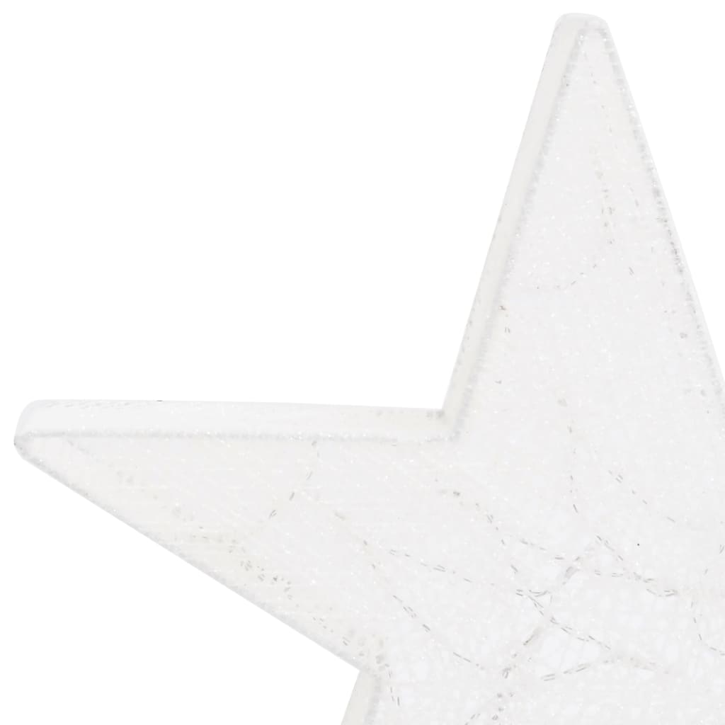 vidaXL Dekoracja świąteczna: 3 gwiazdy, biała siatka z LED