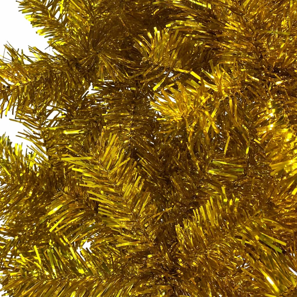 vidaXL Smukła choinka, złota, 120 cm