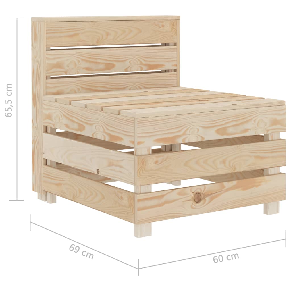 vidaXL Ogrodowa sofa 3-osobowa z palet, drewniana