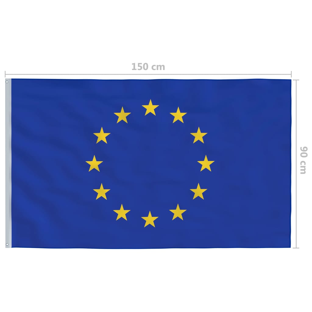 vidaXL Flaga Europy z aluminiowym masztem, 6,2 m
