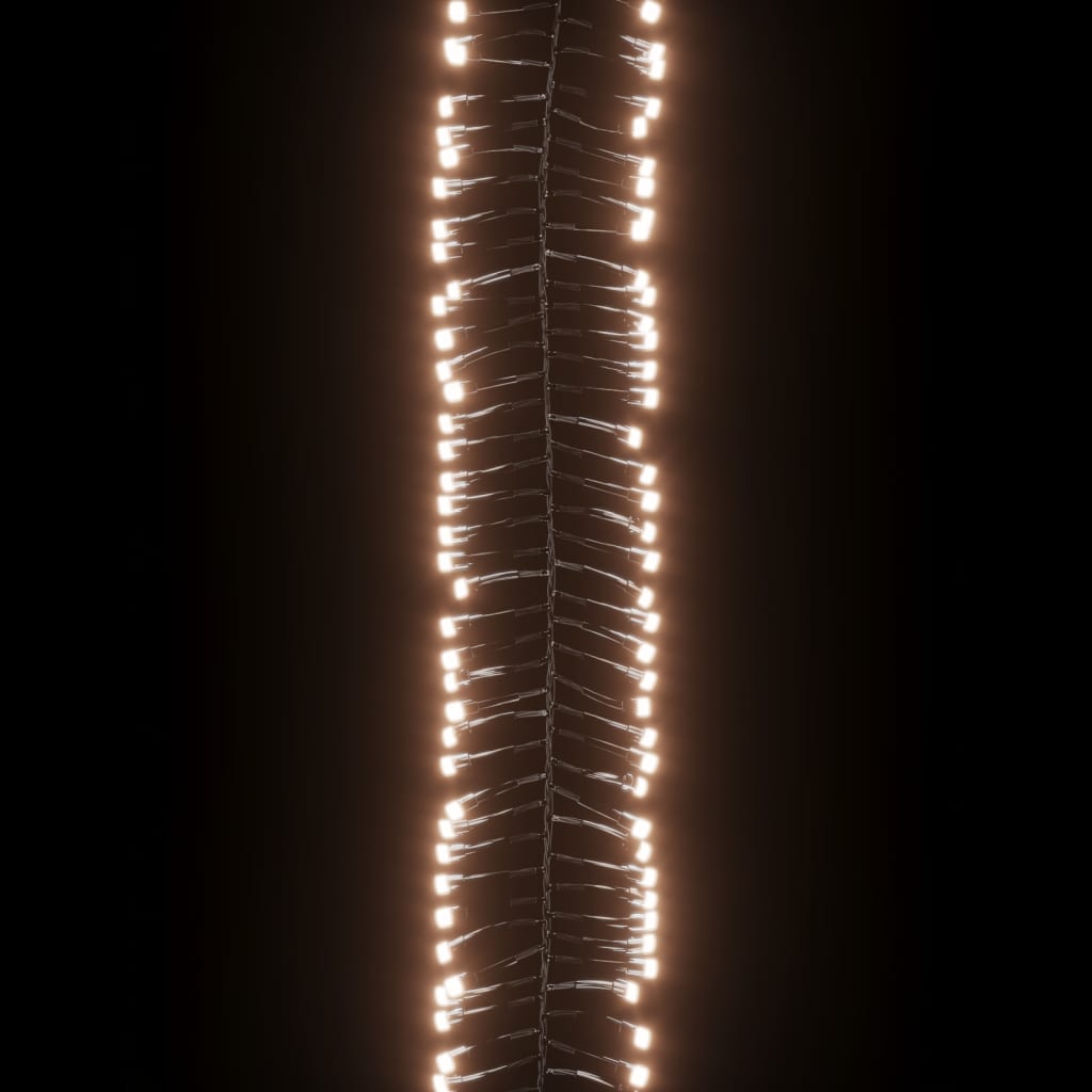 vidaXL Sznur lampek LED, 2000 diod w kolorze ciepłej bieli, 17 m, PVC